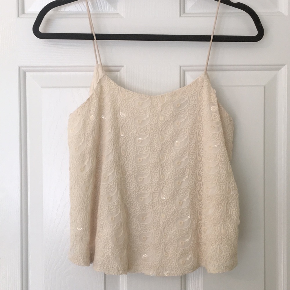 Cropped cream colored blouse